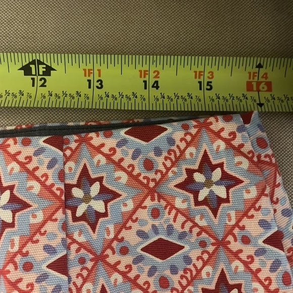 Talbots Canvas Skirt Red White Blue Artisan Design Knee Length‎ Size 8 - Picture 7 of 8